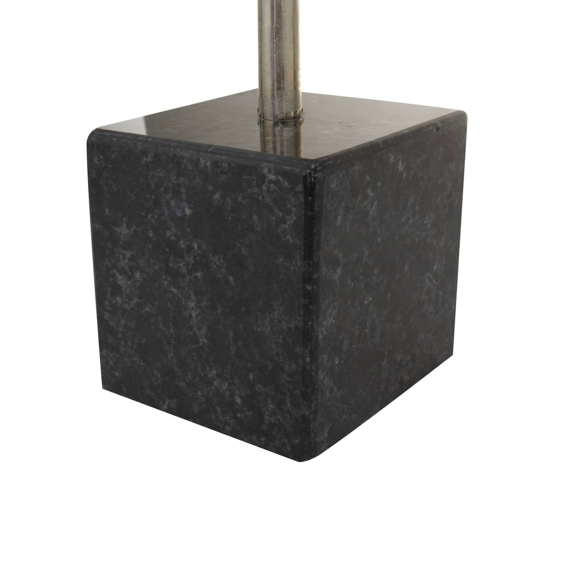 CosmoLiving by Cosmopolitan Silver Marble Contemporary Sculpture, 24" x 21"